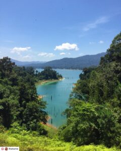 Turquoise lake Kenyir in Taman Negara national park on mainland Malaysia